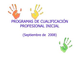 PROGRAMAS DE CUALIFICACIÓN PROFESIONAL INICIAL (Septiembre de 2008)