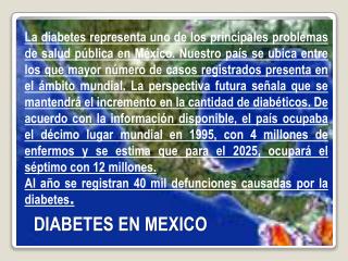 DIABETES EN MEXICO