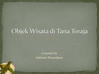 Objek Wisata di Tana Toraja