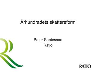 Århundradets skattereform