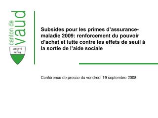 Conférence de presse du vendredi 19 septembre 2008