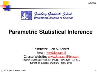 Parametric Statistical Inference