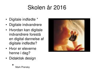 Skolen år 2016