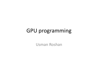 GPU programming