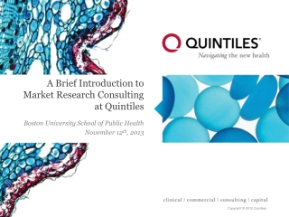 A Brief Introduction to Market Research Consulting at Quintiles