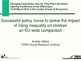 Successful policy mixes to tackle the impact of rising inequality on children