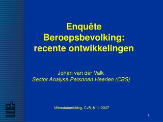 Johan van der Valk Sector Analyse Personen Heerlen (CBS)