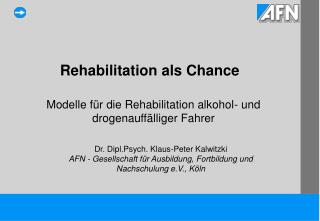 Rehabilitation als Chance