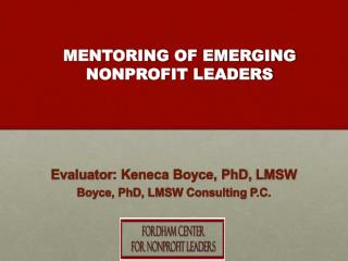 MENTORING OF EMERGING NONPROFIT LEADERS