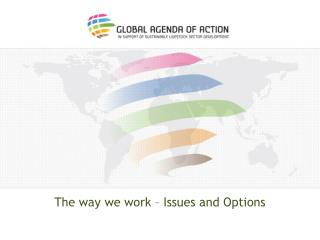 The way we work – Issues and Options