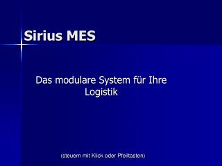 Sirius MES