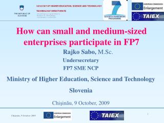 How can small and medium-sized enterprises participate in FP7