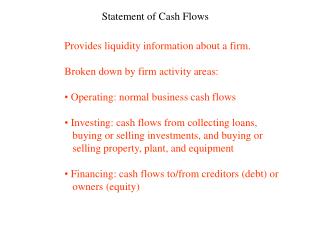 Statement of Cash Flows