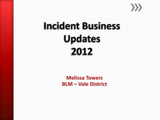 Incident Business Updates 2012