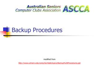 Backup Procedures