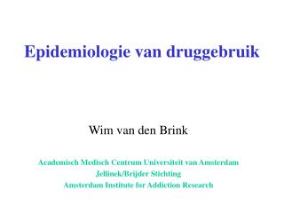 Epidemiologie van druggebruik