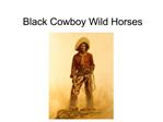 Black Cowboy Wild Horses