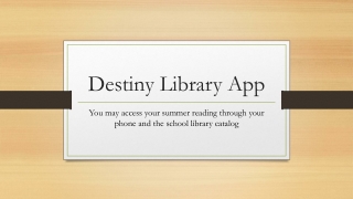 Destiny Library App