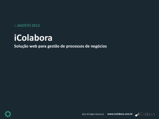 iColabora Solução web para gestão de processos de negócios