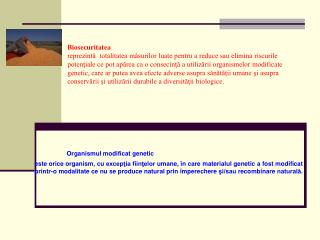 Organismul modificat genetic