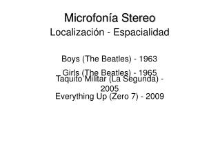 Microfonía Stereo