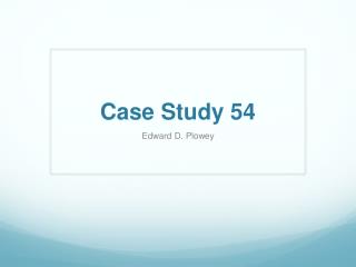 Case Study 54