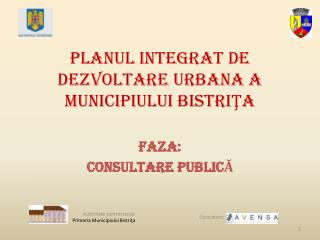 PLANUL INTEGRAT DE DEZVOLTARE URBANA a municipiului bistri ŢA