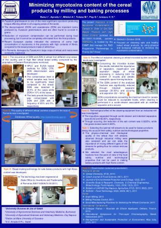 Minimizing mycotoxins content of the cereal products by milling and baking processes