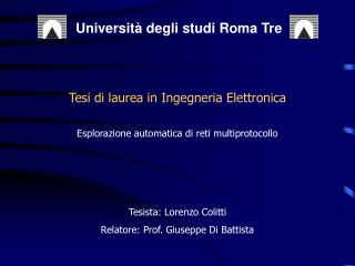 Tesi di laurea in Ingegneria Elettronica