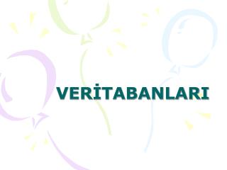 VERİTABANLARI