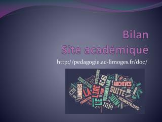 Bilan Site académique