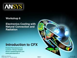 Introduction to CFX