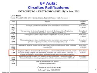 6ª Aula: Circuitos Retificadores