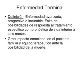 Enfermedad Terminal
