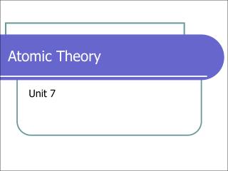 Atomic Theory