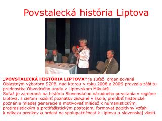 Povstalecká história Liptova