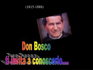 Don Bosco ti invita a conoscerlo....
