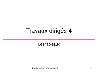 Travaux dirigés 4