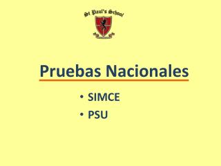 Pruebas Nacionales