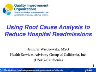 Using Root Cause Analysis to Reduce Hospital Readmissions