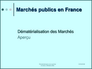 Marchés publics en France