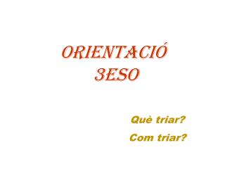 ORIENTACIÓ 3ESO