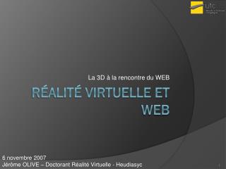 Réalité virtuelle et WEB