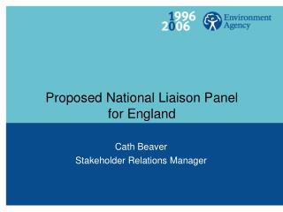 Proposed National Liaison Panel for England