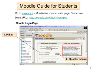 Moodle Guide for Students