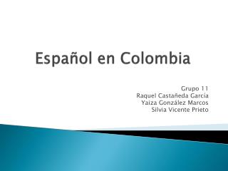 Español en Colombia