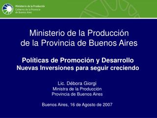 Ministerio de la Producción de la Provincia de Buenos Aires