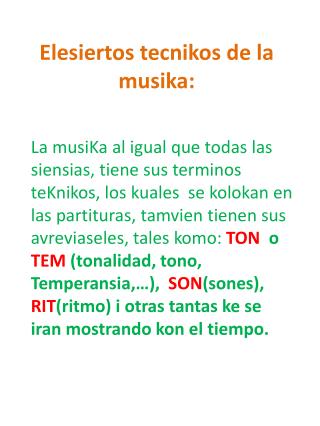 Elesiertos tecnikos de la musika :