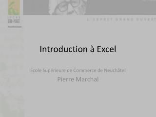 Introduction à Excel