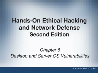 Hands-On Ethical Hacking and Network Defense Second Edition